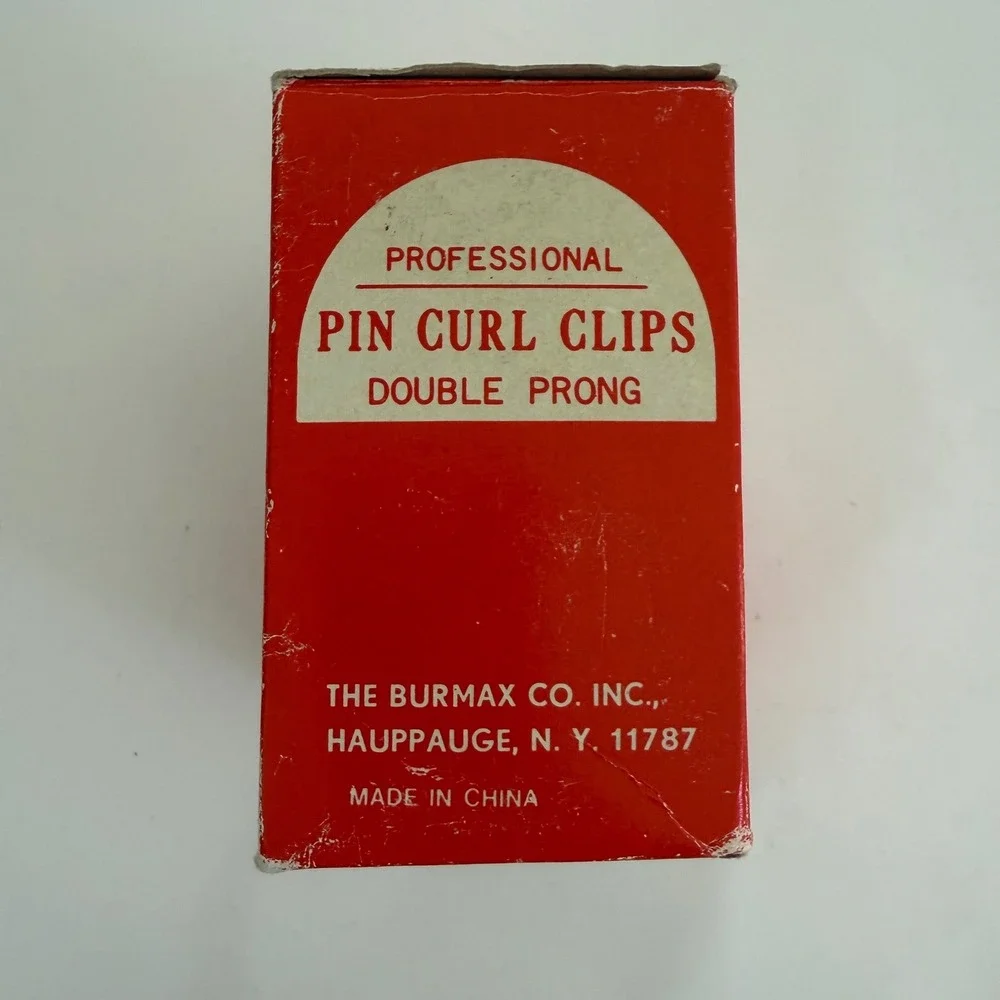 Vintage Elite Pin Curl Clips Double Prong #100 Original Box Hair Salon Lot NOS
